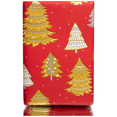 Gavepapir Med Juletræer